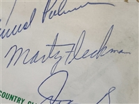 Big 3 Jack, Arnie, Player & Others Signed 1968 US Open at Oak Hill Pairing Sheet w/ Ticket JSA ALOA
