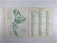 Big 3 Jack, Arnie, Player & Others Signed 1968 US Open at Oak Hill Pairing Sheet w/ Ticket JSA ALOA