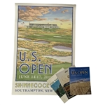 A Collection of Shinnecock Hills Golf Club Official Programs and 2018 U.S. Open Commemorative Poster