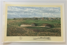 A Collection of Five (5) Open Championship Linda Hartough Signed Ltd Ed Golf Course Prints