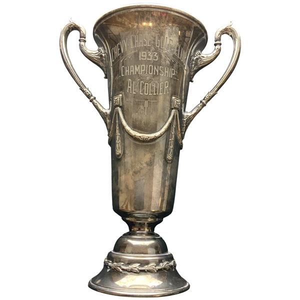 1933 Chevy Chase Golf Club Championship Silver Plate Trophy Cup