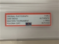 Sam Snead Signed Type I Original Masters Tournament c. 1950s Morgan Fitz Photo PSA/DNA Authentic