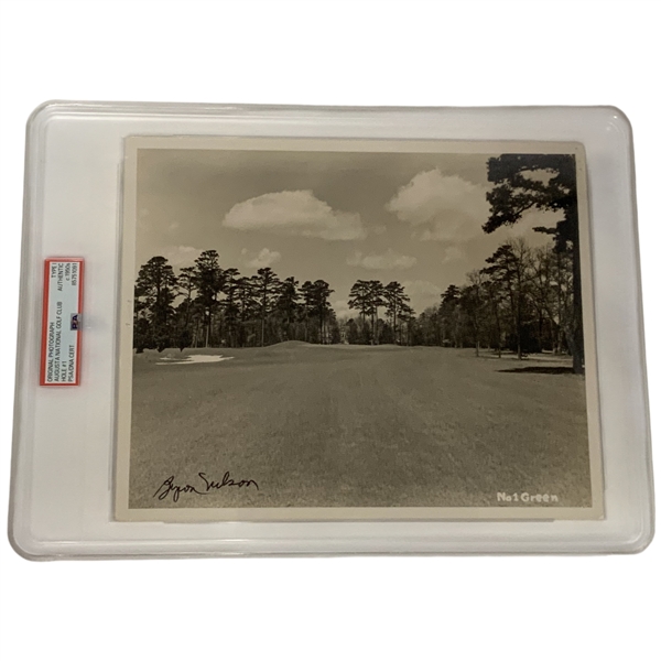 Byron Nelson Signed Augusta National Golf Club Hole No. 1 Type I Original Photograph