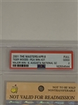 2001 Masters Tournament Sunday Full Grounds Pass PSA GOOD 2 Tiger Woods Tiger Slam Victory