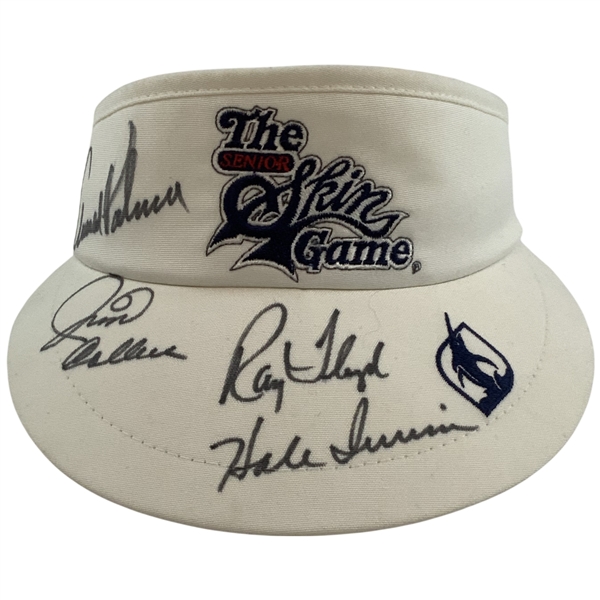 Palmer, Colbert, Floyd & Irwin Signed Senior Skin Game Visor JSA ALOA