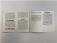 1962 United States Golf Association Supplement Record Book Championships w/ Jack Nicklaus 1st Win