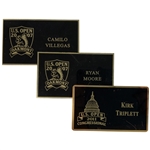 Three U.S. Open Professional Golfer Locker Nameplates