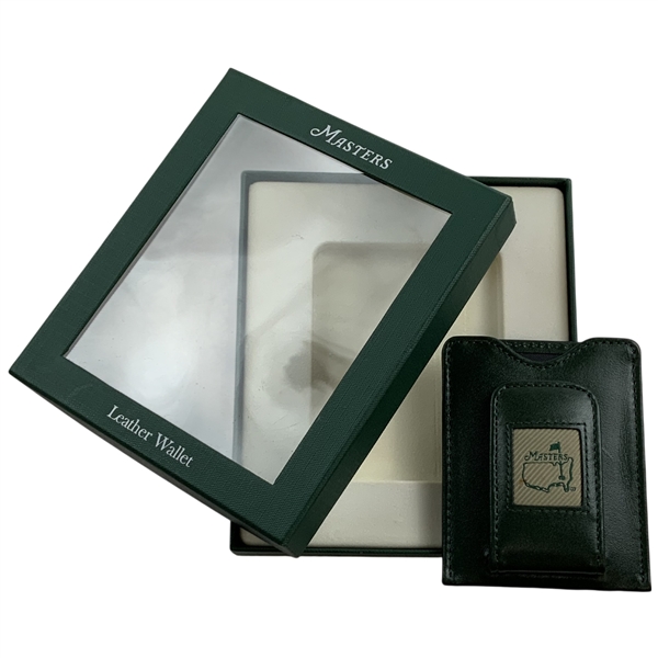 Masters Tournament Green Leather Money Clip Wallet in Original Box