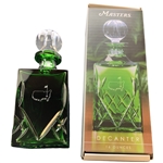Augusta National Golf Club Masters Tournament Emerald Green Glass Decanter with Original Packaging