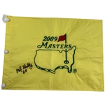 Bob Goalby signed 2009 Masters Tournament Embroidered Flag JSA ALOA