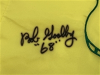 Bob Goalby signed 2009 Masters Tournament Embroidered Flag JSA ALOA