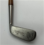 Spalding Kro-Flite Eddie Loos Lake Shore C.C. Mashie Iron Golf Club with Hickory Shaft
