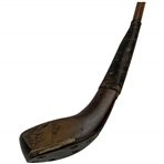 Late 19th Century Scared Head Hickory Shaft Brassie Golf Club