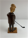 Vintage Hand-Carved Wood Golfer Figurine Attributed to Romer