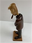 Vintage Hand-Carved Wood Golfer Figurine Attributed to Romer
