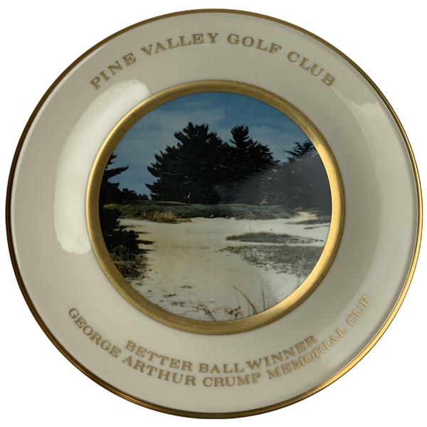 Pine Valley Golf Club Lenox Porcelain George Arthur Crump Memorial Cup Trophy Plate 1986
