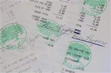 Three (3) Ben Hogan Signed Shady Oaks Country Club Receipts JSA ALOA