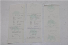 Three (3) Ben Hogan Signed Shady Oaks Country Club Receipts JSA ALOA