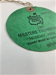 A Collection of 1987 Masters Tournament Memorabilia Including Spectator Badges, Practice Round Ticket, and Commemorative VHS