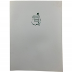 2004 Masters Champion Dinner Menu Augusta National Golf Club - Night of Mickelson Win!