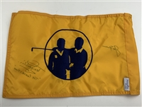 Jack Nicklaus & Tony Jacklin Signed The Concession Flag & Photo JSA ALOA