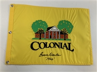 Champ Bruce Devlin signed Colonial Flag w/ '1966' & World Cup of Golf Flag JSA ALOA