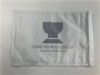 Champ Bruce Devlin signed Colonial Flag w/ '1966' & World Cup of Golf Flag JSA ALOA