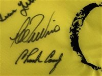 Big 3, Lee & More Signed 3M Oil & Gas Greats of Golf Tournament Pin Flag JSA ALOA