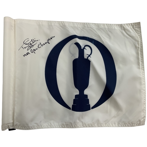 Tony Jacklin Signed Open Championship Practice Round Used Flown Flag w/ 1969 Open Champion JSA ALOA