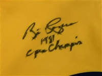 Bill Rogers Signed Open Championship Flown Used Flag w/ '1981 Open Champion' JSA ALOA