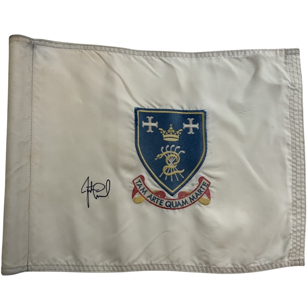 Justin Leonard Signed Royal Troon Course Flown Flag - Site of 1997 Open Win JSA ALOA