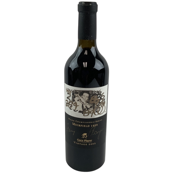Gary Player Signed 1959 Muirfield Major Championship Series Wine 2003 Vintage JSA ALOA