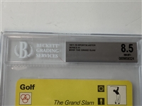 A Collection of Four 1977-1979 Sportscaster Golf Trading Cards Including BGS Graded Bobby Jones and Sam Snead