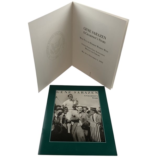 A Pair of 1992 United States Golf Association Gene Sarazen A Champions Story Exhibition Booklets