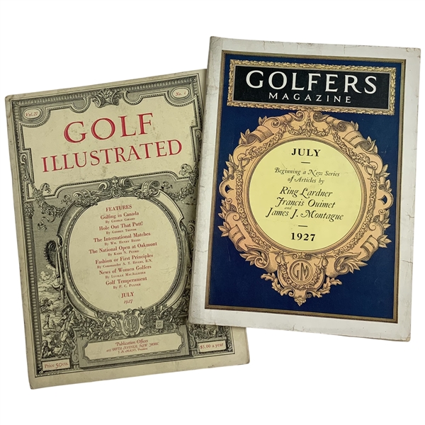 Two Vintage Golf Periodicals. Golf Illustrated and Golfers Magazine, July 1927.