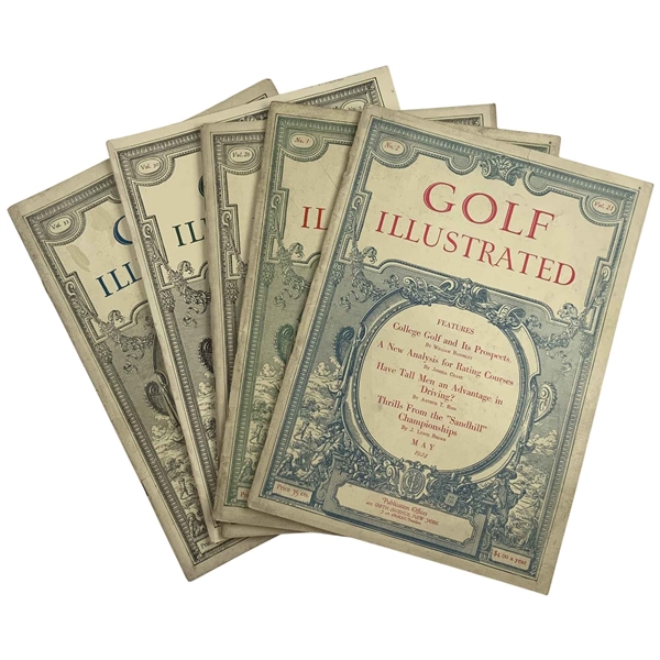 Golf Illustrated. A Collection of Five Issues. Golf Illustrated, Inc., 1924-1930.