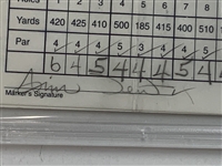 1996 Energizer Senior Tour Championship Signed Golf Scorecard Hale Irwin and Jim Dent PSA/DNA Authentic