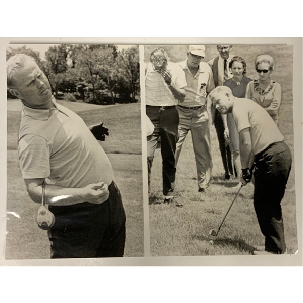 Jack Nicklaus 1965 US Open at Bellerive Dual Image Wirephoto
