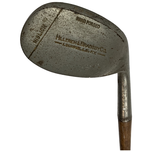 Hillerich and Bradsby Co No 8 Niblick Hickory Shaft Golf Club