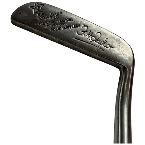 Antique J.H. Taylor Eskit Model Hickory Shaft Putter by Gibson of Kinghorn