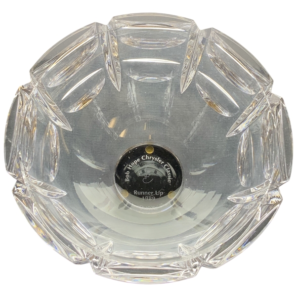 1989 Bob Hope Chrysler Classic Orrefors Thousand Windows Pattern Crystal Runner-Up Golf Trophy Bowl 