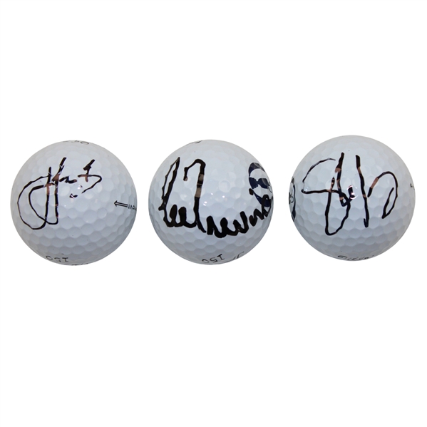 Trevino, Smith & Lowry Signed Open Logo Golf Balls JSA ALOA