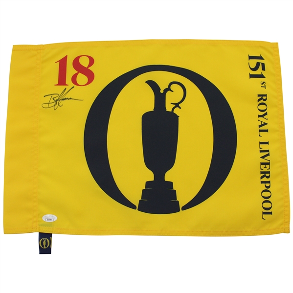 Brian Harmon Signed The Open at Royal Liverpool Flag JSA #AY34987