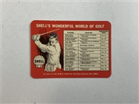 A Pair of Shell's Wonderful World of Golf Pocket Calendar and Schedule Cards, 1964 and 1966