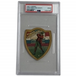 1897 J. Baines Golf-Shield Here Goes This Ought Trade Card PSA 2