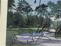 15 Masters Champs w/Tom Watson Signed Print by Artist Jack Chilton - Framed JSA ALOA