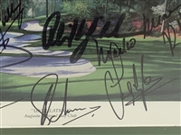 15 Masters Champs w/Tom Watson Signed Print by Artist Jack Chilton - Framed JSA ALOA