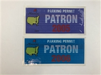 A Collection of (5) Vintage Masters Tournament Patron Parking Permits 1984-2006
