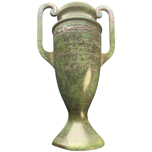 1927 Avon Field Golf Club of Cincinnati Championship Sterling Silver on Bronze Trophy