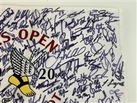 Tiger Woods & Field Signed 2020 US Open at Winged Foot Golf Pin Flag From Covid Year JSA ALOA
